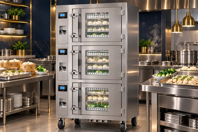 BOLDLION BL-SH-RSC-US064-BL Large three-door steamer