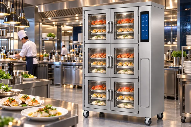 BOLDLION BL-SH-RSC-US068-BL Six-door glass-front steamer